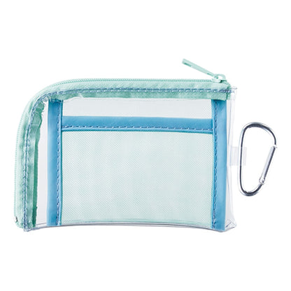 メッシュポケットクリアミニポーチ（カラビナ付） | ノベルティ(小物) | 1枚 | TP-0040 | オリーブ