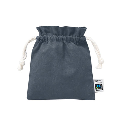 フェアトレードコットンフリル巾着(S) | ノベルティ(小物) | 1枚 | TP-0048 | ネイビー