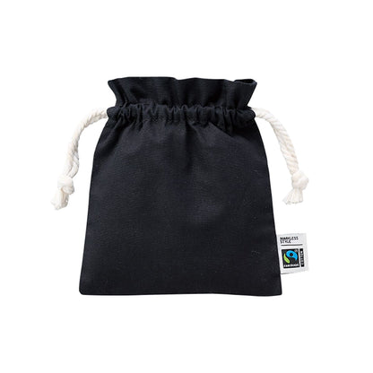 フェアトレードコットンフリル巾着(S) | ノベルティ(小物) | 1枚 | TP-0048 | ナイトブラック