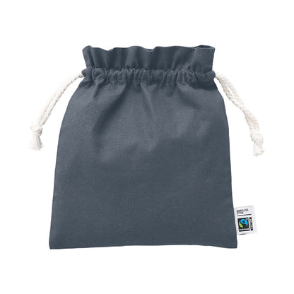 フェアトレードコットンフリル巾着（M） | ノベルティ(小物) | 1枚 | TP-0049 | ネイビー