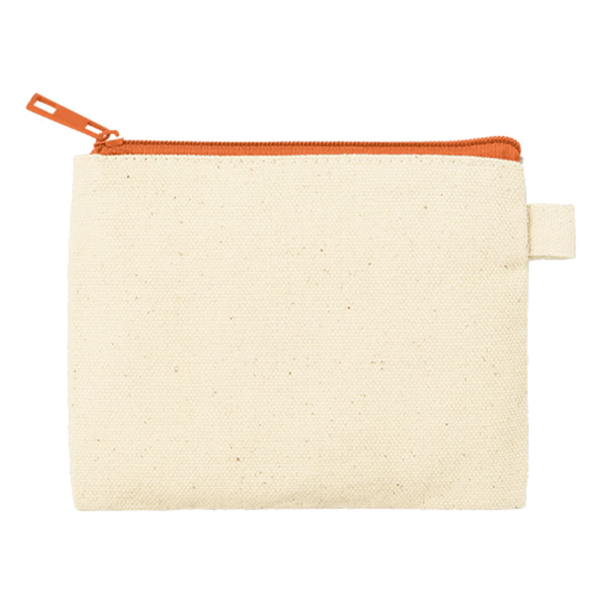 カラーファスナーキャンバスフラットポーチ（SS） | ノベルティ(小物) | 1枚 | TP-0052 | オレンジ
