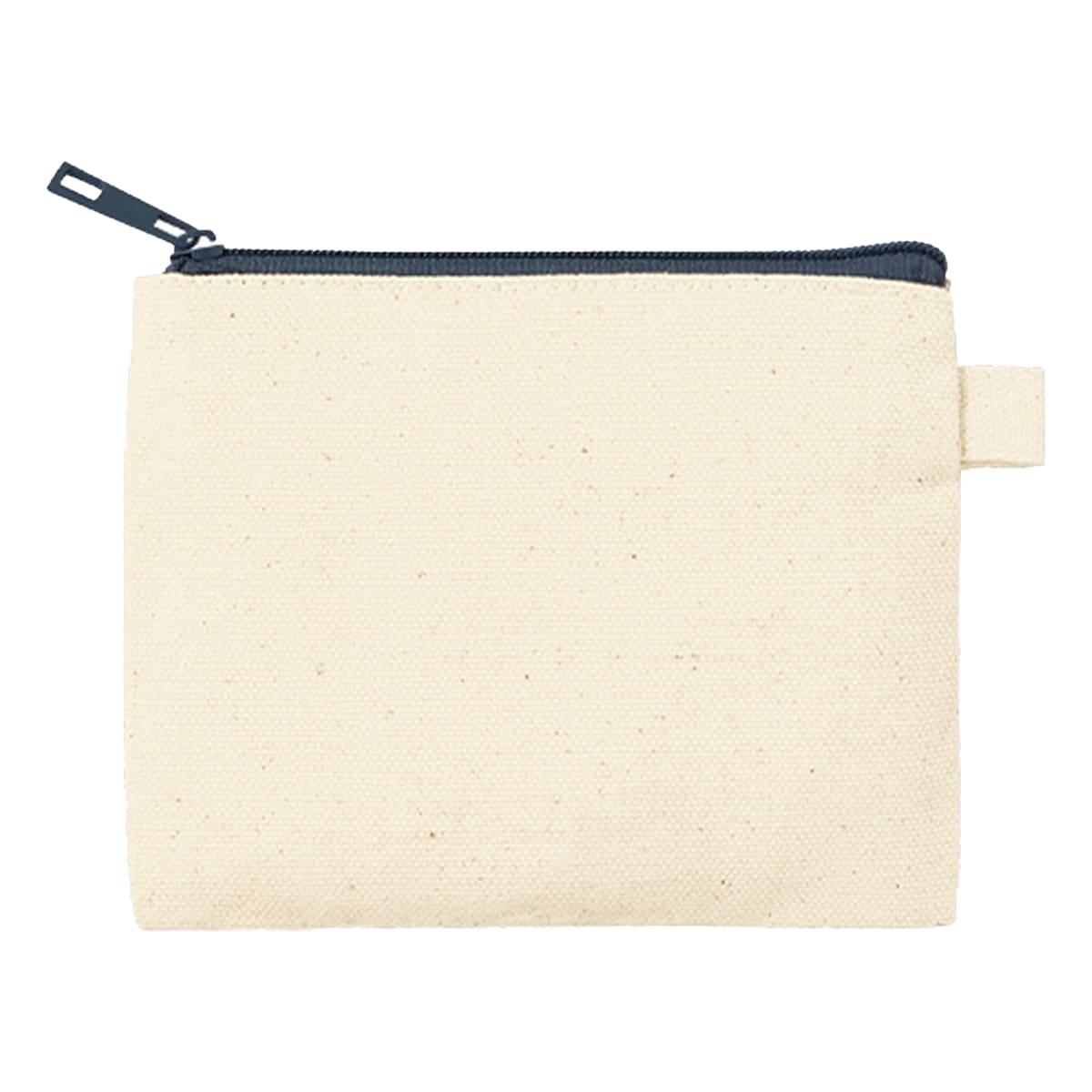 カラーファスナーキャンバスフラットポーチ（SS） | ノベルティ(小物) | 1枚 | TP-0052 | チャコールブラック