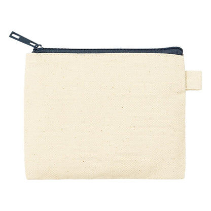 カラーファスナーキャンバスフラットポーチ（SS） | ノベルティ(小物) | 1枚 | TP-0052 | チャコールブラック