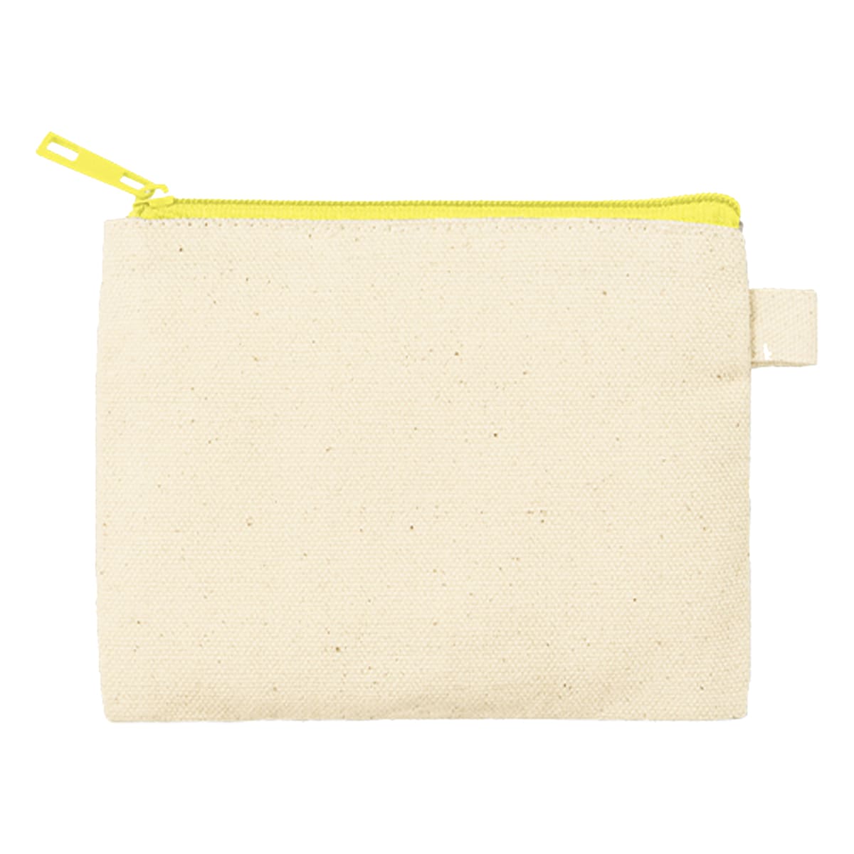 カラーファスナーキャンバスフラットポーチ（SS） | ノベルティ(小物) | 1枚 | TP-0052 | イエロー