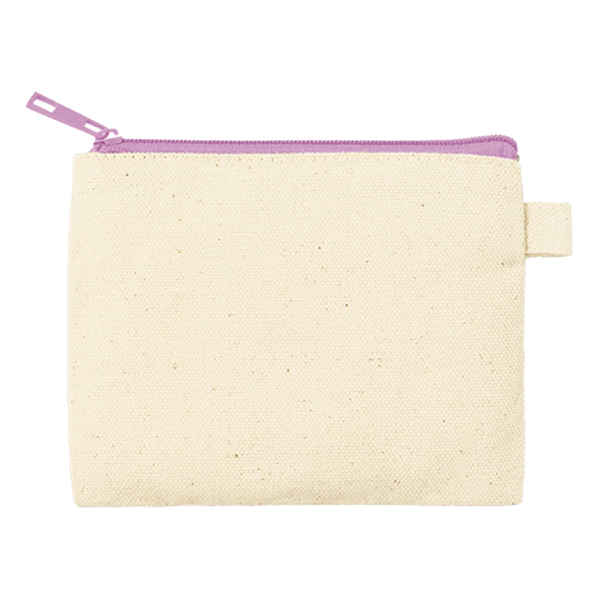 カラーファスナーキャンバスフラットポーチ（SS） | ノベルティ(小物) | 1枚 | TP-0052 | パープル