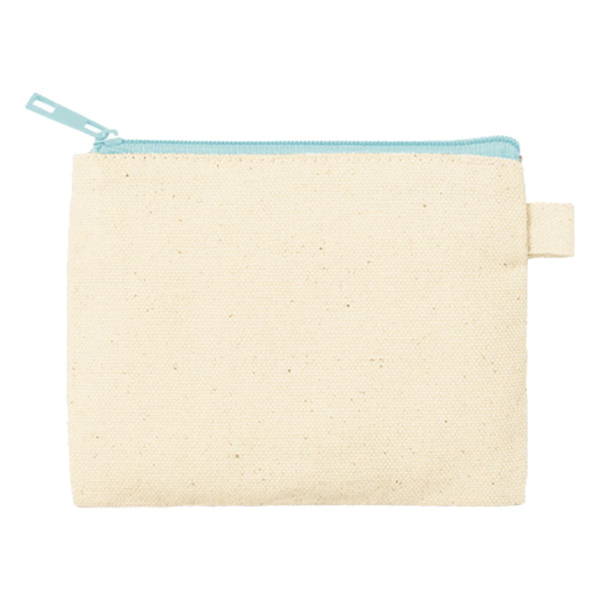 カラーファスナーキャンバスフラットポーチ（SS） | ノベルティ(小物) | 1枚 | TP-0052 | ライトブルー