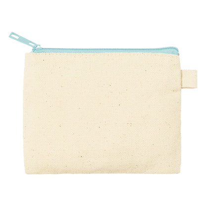 カラーファスナーキャンバスフラットポーチ（SS） | ノベルティ(小物) | 1枚 | TP-0052 | ライトブルー