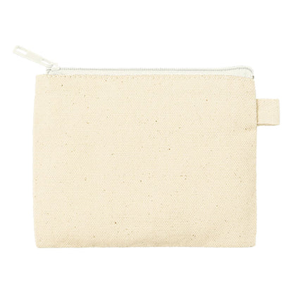 カラーファスナーキャンバスフラットポーチ（SS） | ノベルティ(小物) | 1枚 | TP-0052 | ホワイト
