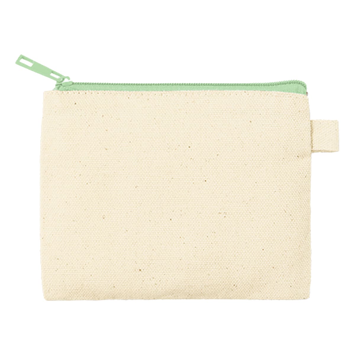 カラーファスナーキャンバスフラットポーチ（SS） | ノベルティ(小物) | 1枚 | TP-0052 | オリーブ