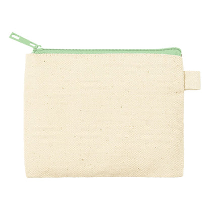カラーファスナーキャンバスフラットポーチ（SS） | ノベルティ(小物) | 1枚 | TP-0052 | オリーブ