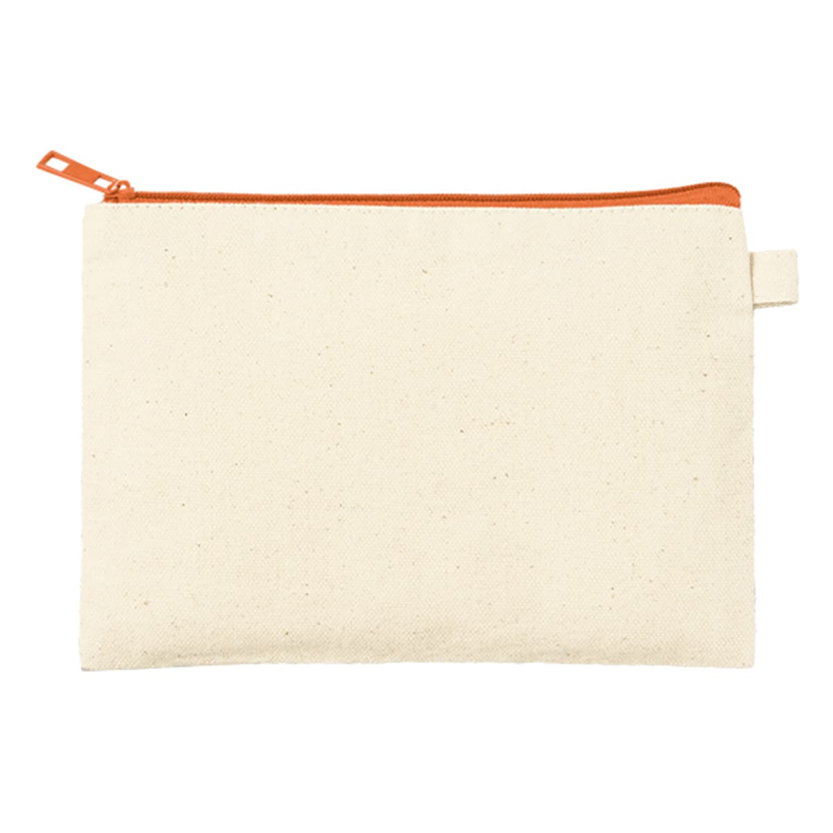 カラーファスナーキャンバスフラットポーチ（S） | ノベルティ(小物) | 1枚 | TP-0053 | オレンジ