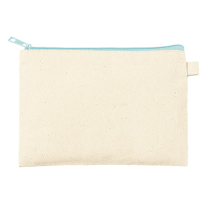 カラーファスナーキャンバスフラットポーチ（S） | ノベルティ(小物) | 1枚 | TP-0053 | ライトブルー