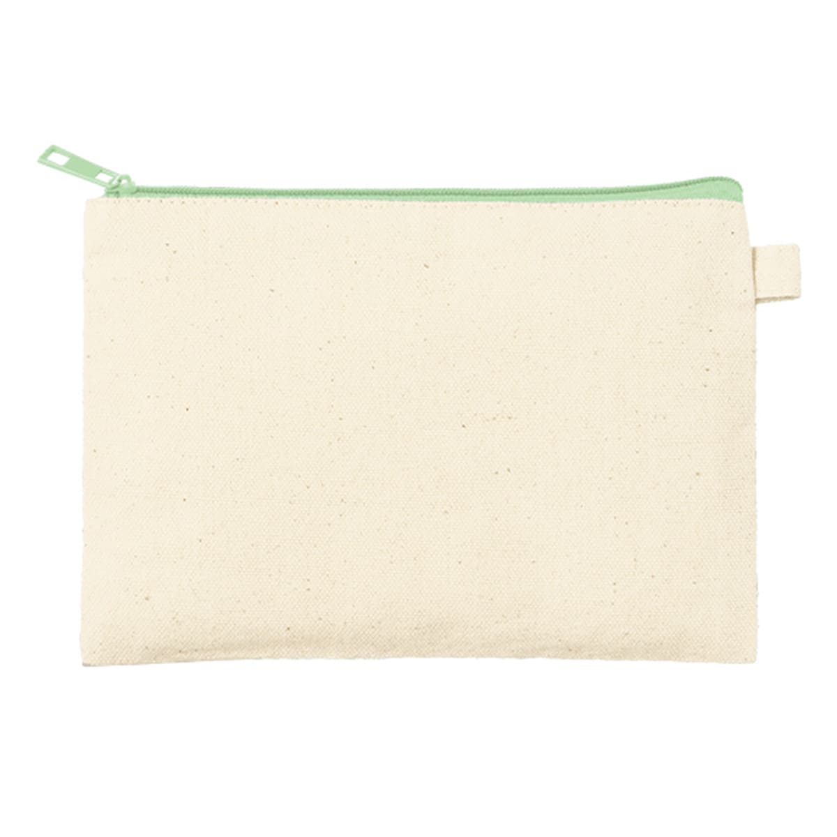 カラーファスナーキャンバスフラットポーチ（S） | ノベルティ(小物) | 1枚 | TP-0053 | オリーブ