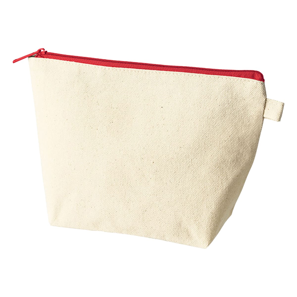 カラーファスナーキャンバスデイリーポーチ | ノベルティ(小物) | 1枚 | TP-0055 | レッド