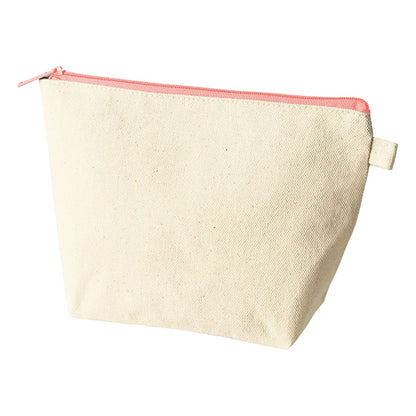 カラーファスナーキャンバスデイリーポーチ | ノベルティ(小物) | 1枚 | TP-0055 | ライトピンク