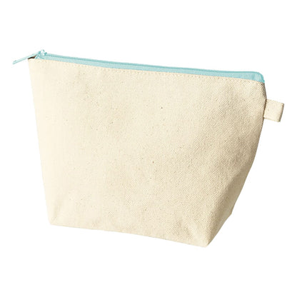 カラーファスナーキャンバスデイリーポーチ | ノベルティ(小物) | 1枚 | TP-0055 | ライトブルー