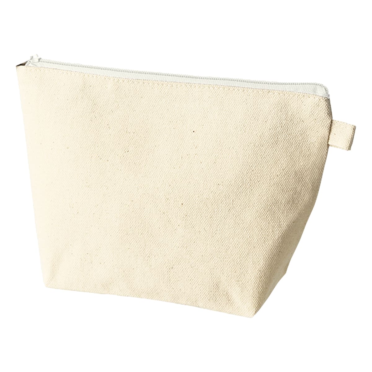 カラーファスナーキャンバスデイリーポーチ | ノベルティ(小物) | 1枚 | TP-0055 | ホワイト