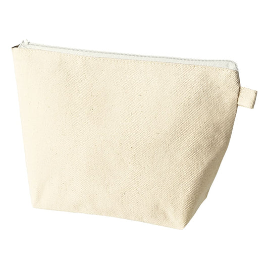 カラーファスナーキャンバスデイリーポーチ | ノベルティ(小物) | 1枚 | TP-0055 | ホワイト