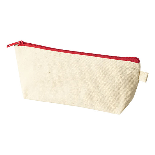 カラーファスナーキャンバスロングポーチ | ノベルティ(小物) | 1枚 | TP-0056 | レッド