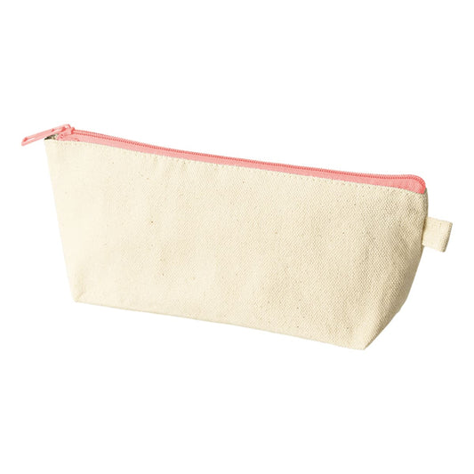 カラーファスナーキャンバスロングポーチ | ノベルティ(小物) | 1枚 | TP-0056 | ライトピンク