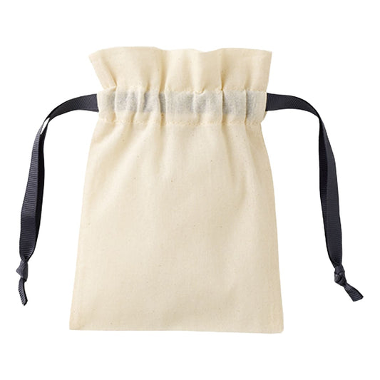 コットンカラーリボン巾着（SS） | ノベルティ(小物) | 1枚 | TP-0064 | ブラック