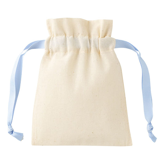 コットンカラーリボン巾着（SS） | ノベルティ(小物) | 1枚 | TP-0064 | ライトブルー