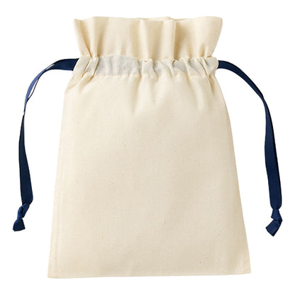 コットンカラーリボン巾着（S） | ノベルティ(小物) | 1枚 | TP-0065 | ネイビー