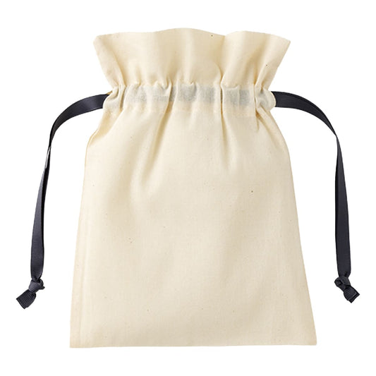 コットンカラーリボン巾着（S） | ノベルティ(小物) | 1枚 | TP-0065 | ブラック