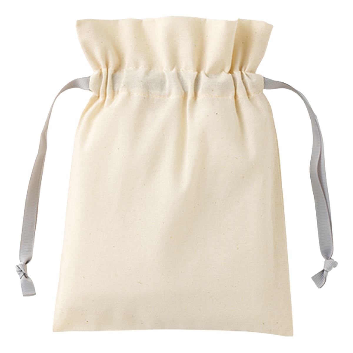 コットンカラーリボン巾着（S） | ノベルティ(小物) | 1枚 | TP-0065 | グレー