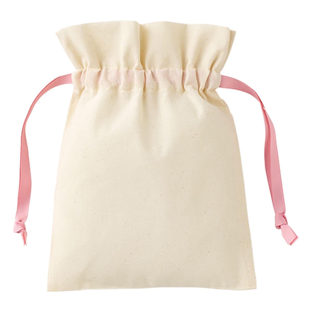 コットンカラーリボン巾着（S） | ノベルティ(小物) | 1枚 | TP-0065 | ライトピンク
