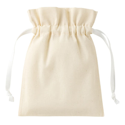 コットンカラーリボン巾着（S） | ノベルティ(小物) | 1枚 | TP-0065 | ホワイト