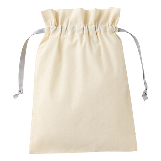 コットンカラーリボン巾着（M） | ノベルティ(小物) | 1枚 | TP-0066 | グレー