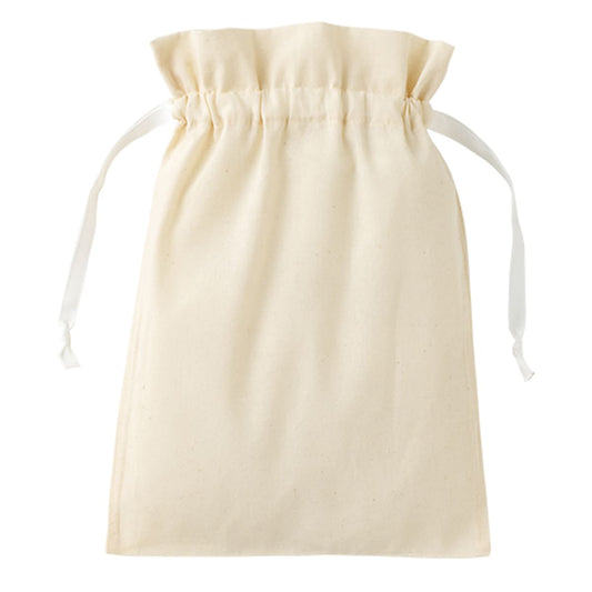 コットンカラーリボン巾着（M） | ノベルティ(小物) | 1枚 | TP-0066 | ホワイト