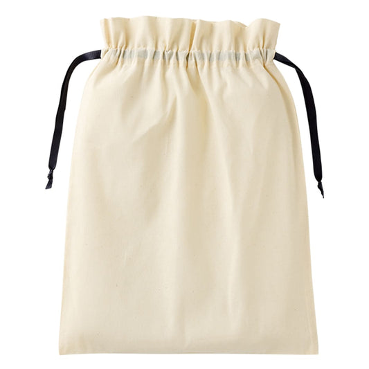 コットンカラーリボン巾着（L） | ノベルティ(小物) | 1枚 | TP-0067 | ブラック