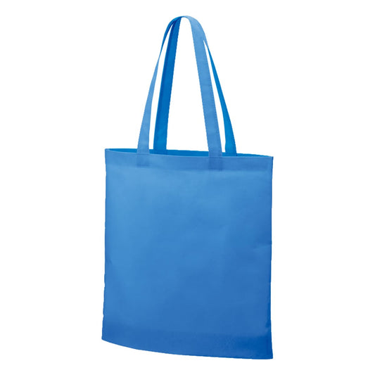 不織布ガゼットマチ付ショルダートート | ノベルティ(小物) | 1枚 | TR-1341 | スカイブルー