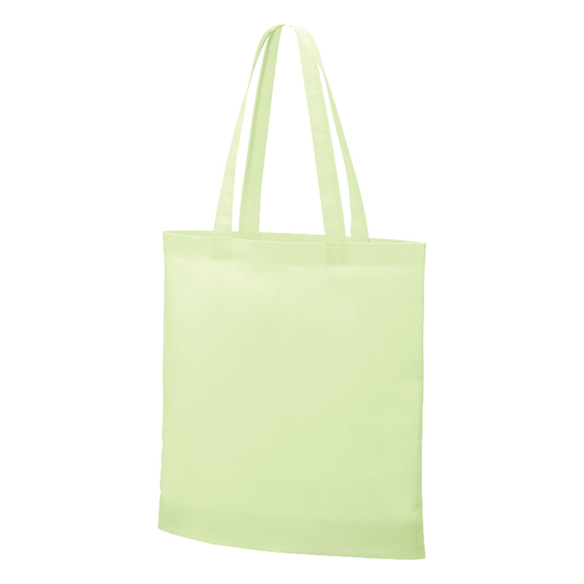 不織布ガゼットマチ付ショルダートート | ノベルティ(小物) | 1枚 | TR-1341 | ライトグリーン