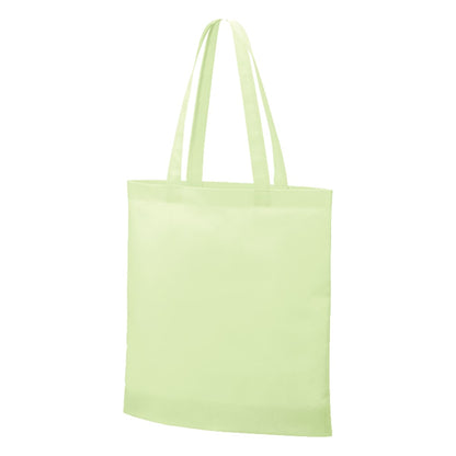 不織布ガゼットマチ付ショルダートート | ノベルティ(小物) | 1枚 | TR-1341 | ライトグリーン