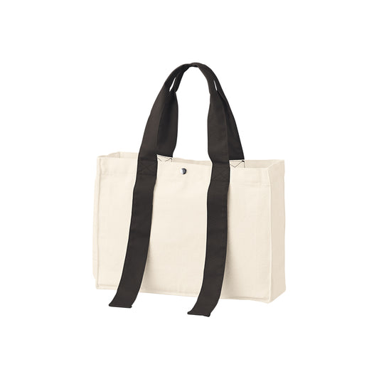 キャンバスカラーハンドルスクエアトート | ノベルティ(小物) | 1枚 | TR-1383 | ナイトブラック