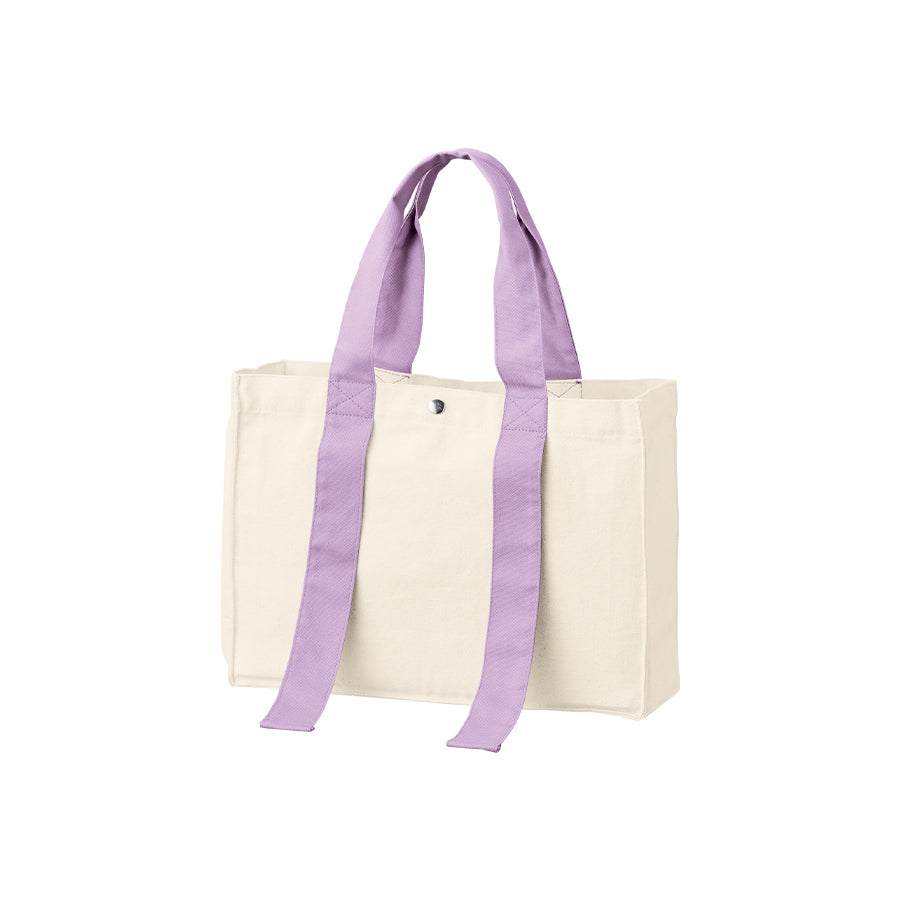 キャンバスカラーハンドルスクエアトート | ノベルティ(小物) | 1枚 | TR-1383 | パープル