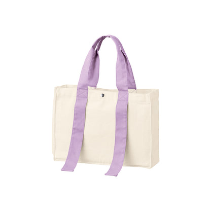 キャンバスカラーハンドルスクエアトート | ノベルティ(小物) | 1枚 | TR-1383 | パープル