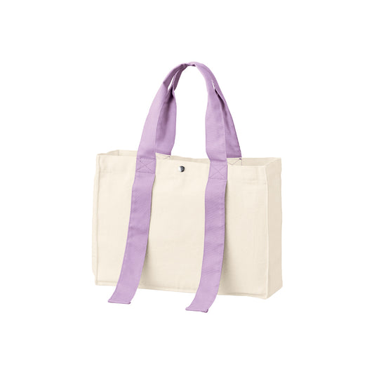 キャンバスカラーハンドルスクエアトート | ノベルティ(小物) | 1枚 | TR-1383 | パープル