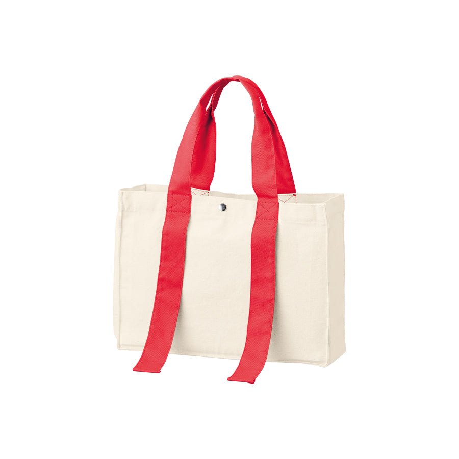 キャンバスカラーハンドルスクエアトート | ノベルティ(小物) | 1枚 | TR-1383 | チェリーレッド