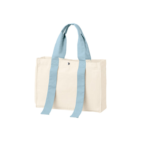 キャンバスカラーハンドルスクエアトート | ノベルティ(小物) | 1枚 | TR-1383 | スモークブルー