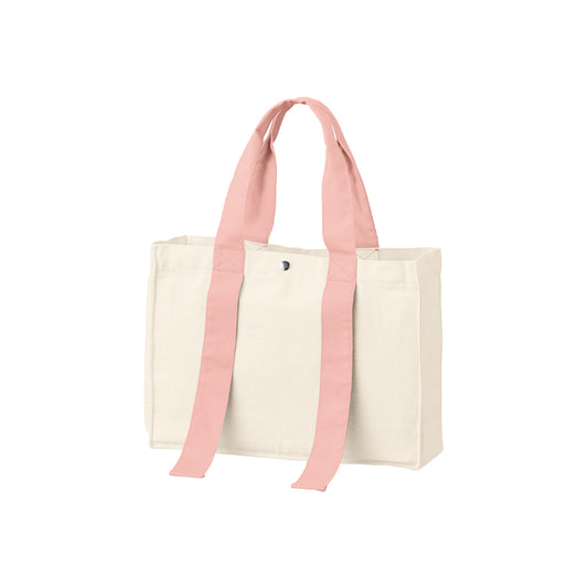 キャンバスカラーハンドルスクエアトート | ノベルティ(小物) | 1枚 | TR-1383 | スモークピンク