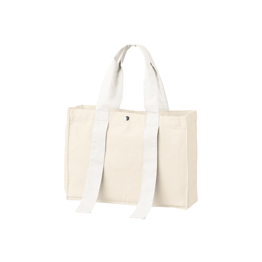 キャンバスカラーハンドルスクエアトート | ノベルティ(小物) | 1枚 | TR-1383 | ホワイト