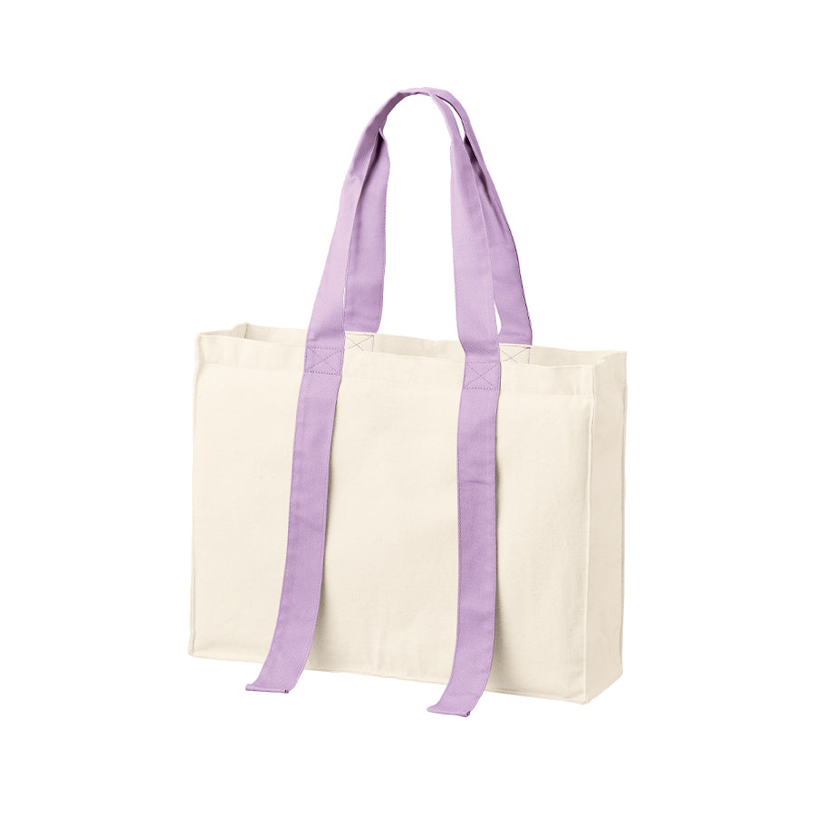 キャンバスカラーハンドルスクエアキャリーオントート | ノベルティ(小物) | 1枚 | TR-1384 | パープル