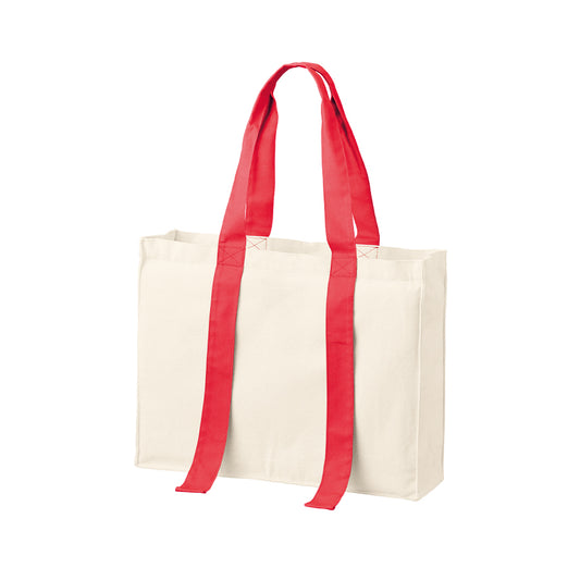 キャンバスカラーハンドルスクエアキャリーオントート | ノベルティ(小物) | 1枚 | TR-1384 | チェリーレッド