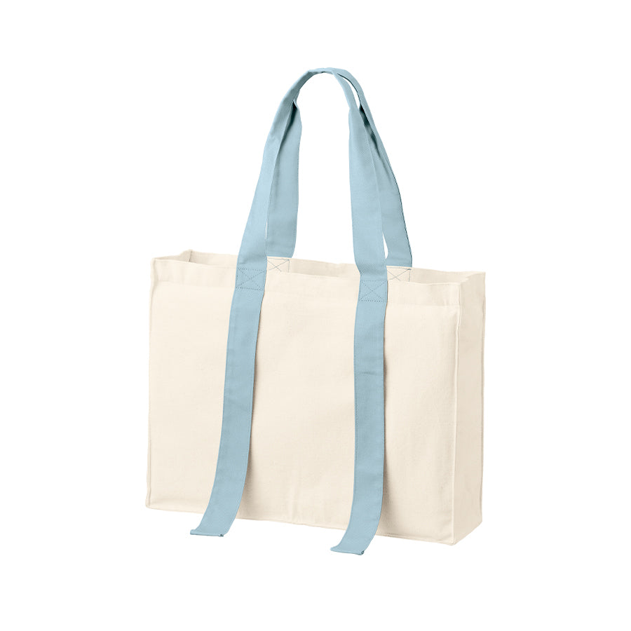 キャンバスカラーハンドルスクエアキャリーオントート | ノベルティ(小物) | 1枚 | TR-1384 | スモークブルー