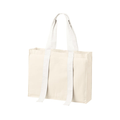 キャンバスカラーハンドルスクエアキャリーオントート | ノベルティ(小物) | 1枚 | TR-1384 | ホワイト