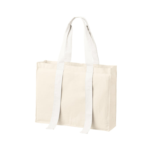 キャンバスカラーハンドルスクエアキャリーオントート | ノベルティ(小物) | 1枚 | TR-1384 | ホワイト